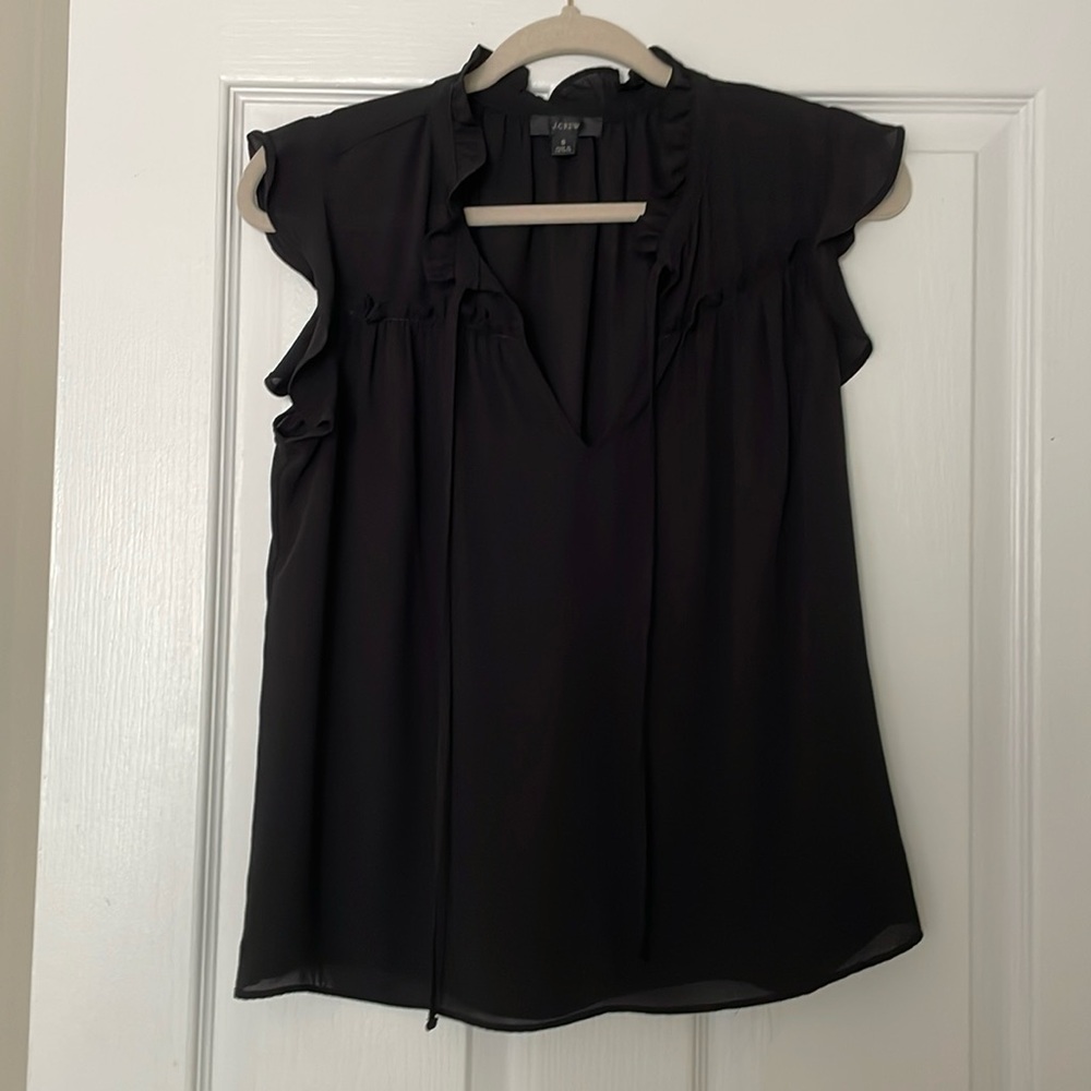J. Crew Black Sleeveless Blouse